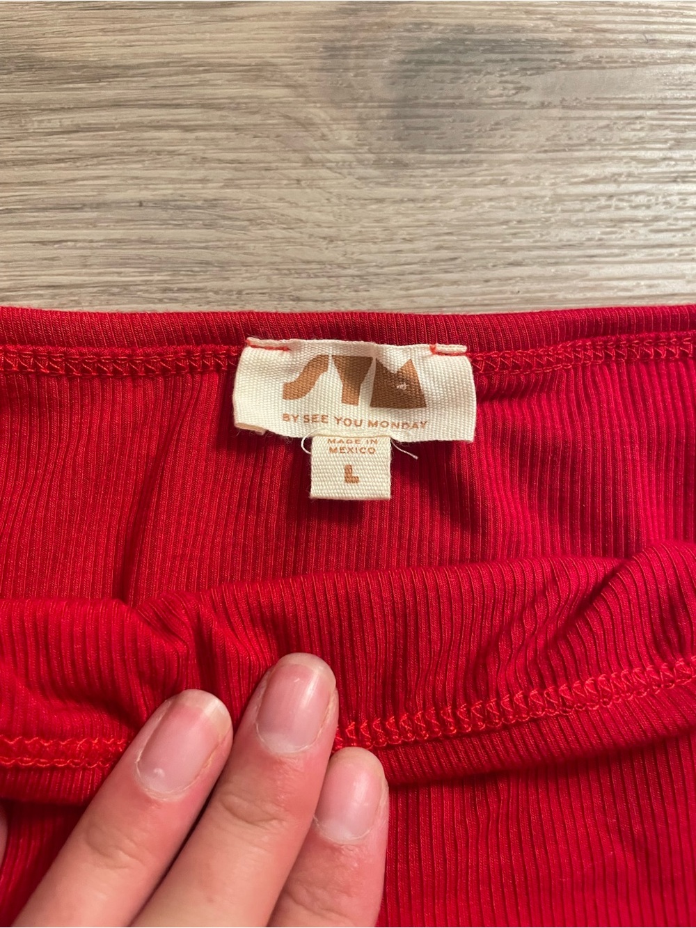T.J.Maxx Red Off-Shoulder Ruffle Top - Picture 2 of 3